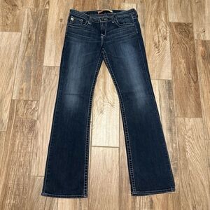 Big Star Women's Remy Boot Low Rise Fit Dark Wash Boot Cut Denim Jeans